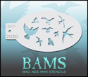 Picture of Bad Ass Mini Stencil - Birds - 2030