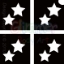 Picture of Mini Twinkle Double Stars Stencil (4 in 1) - (5pc pack)