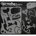 Picture of Tattoo Pro Stencil - Key & Locket (ATPS-123)