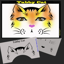 Picture of Tabby Cat Stencil Eyes - 91SE