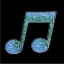 Picture of Double Music Note - Sparkle Stencil (1pc)
