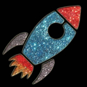 Picture of Rocket - Sparkle Stencil (1pc)