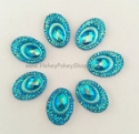 Picture of Big Peacock Oval Gems - Blue - 13x18mm  (7 pc.) (SG-BP2)