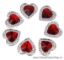 Picture of Double Heart Gems - Red - 16mm (7 pc.) (SG-DHR)