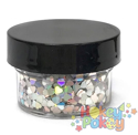 Picture of ABA Loose Chunky Glitter - Holographic Silver Hearts (15ml)