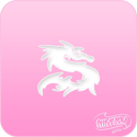 Picture of Pink Power Face Painting Stencil (1131) - Dragon 2
