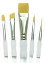 Picture of R&L Soft Grip Golden Taklon - Variety Beginner's Brush Set (SG302) - 5pc