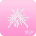 Picture of Pink Power Face Painting Stencil (1127) - Fireworks