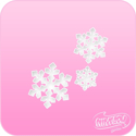 Picture of Pink Power Face Painting Stencil (1139) - Triple Snowflakes