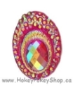 Picture of Big Peacock Oval Gems - Bright Pink - 13x18mm (20pk) - POCBP-20