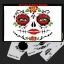 Picture of SUGAR SKULL TEA ROSE Stencil Eyes - SOBA - (Child Size 4-7 YRS OLD)