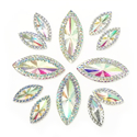 Picture of Double Pointed Eye Gems - Crystal - 6x14mm & 10x25mm (12 pc.) (AG-DPEC)