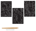 Picture of Krafty Kids Kit: DIY Scratch Art 3 Asst Sheets w/Scratch Tool - Dino Pals