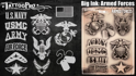 Picture of Tattoo Pro Stencil - BIG INK - Armed Forces (ATPS-BGNK-109)