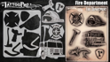 Picture of Tattoo Pro Stencil -  Fire Department  (ATPS178)