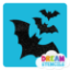 Picture of Cascading Bats Glitter Tattoo Stencil - HP-108 (5pc pack)