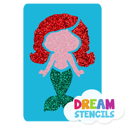 Picture of Baby Mermaid Glitter Tattoo Stencil - HP-116 (5pc pack)