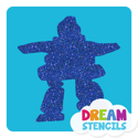 Picture of Inukshuk #1 - Glitter Tattoo Stencil - HP-118 (5pc pack)