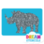 Picture of Rhino Glitter Tattoo Stencil - HP-15 (5pc pack)