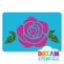 Picture of Blooming Rose Glitter Tattoo Stencil - HP-51 (5pc pack)