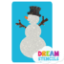 Picture of Snowman Glitter Tattoo Stencil - HP-28 (5pc pack)