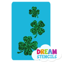 Picture of Cascading Four-Leaf Clovers Glitter Tattoo Stencil - HP-41 (5pc pack)