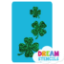 Picture of Cascading Four-Leaf Clovers Glitter Tattoo Stencil - HP-41 (5pc pack)