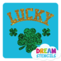 Picture of Lucky Four-Leaf Clover Glitter Tattoo Stencil - HP-48 (5pc pack)