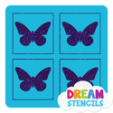 Picture of Mini 4 in 1 Butterfly Glitter Tattoo Stencil - HP-70 (5pc pack)