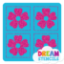 Picture of Mini 4 in 1 Flower Glitter Tattoo Stencil - HP-74 (5pc pack)