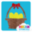 Picture of Easter Basket Glitter Tattoo Stencil - HP-91 (5pc pack)