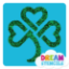 Picture of Celtic Shamrock Glitter Tattoo Stencil - HP-44 (5pc pack)