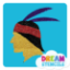 Picture of Indigenous Warrior Glitter Tattoo Stencil - HP-121 (5pc pack)
