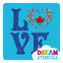 Picture of Love Canada Glitter Tattoo Stencil - HP-81 (5pc pack)