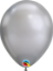 Picture of 7" Qualatex Chrome Silver round balloons - (100/bg)