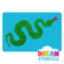 Picture of Crawling  Snake Glitter Tattoo Stencil - HP-146 (5pc pack)