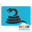 Picture of Hissing Snake Glitter Tattoo Stencil - HP-147 (5pc pack)