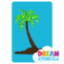 Picture of Single Palm Tree Glitter Tattoo Stencil - HP-150 (5pc pack)