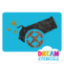 Picture of Cannon  Glitter Tattoo Stencil - HP-154 (5pc pack)