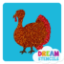 Picture of Turkey  Glitter Tattoo Stencil - HP-156 (5pc pack)