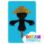 Picture of Scarecrow  Glitter Tattoo Stencil - HP-161 (5pc pack)