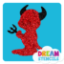 Picture of Little Devil Glitter Tattoo Stencil - HP-171 (5pc pack)