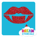 Picture of Vampire Lips Glitter Tattoo Stencil - HP-172 (5pc pack)