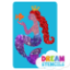 Picture of Mermaid Princess Glitter Tattoo Stencil - HP-164 (5pc pack)