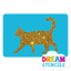 Picture of Walking Cat Glitter Tattoo Stencil - HP-193 (5pc pack)