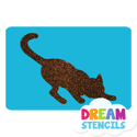 Picture of Stretching Cat Glitter Tattoo Stencil - HP-196 (5pc pack)