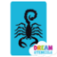 Picture of Scorpion - 3  Glitter Tattoo Stencil - HP-205 (5pc pack)
