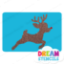 Picture of Flying Rudolph Glitter Tattoo Stencil - HP-210 (5pc pack)