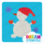 Picture of Jolly Snowman Glitter Tattoo Stencil - HP-211 (5pc pack)