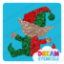 Picture of Sitting Elf Glitter Tattoo Stencil - HP-212 (5pc pack)